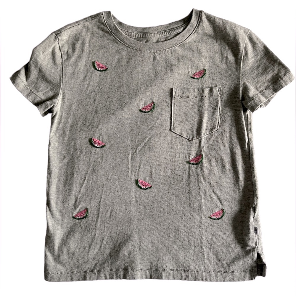 Watermelon grey GAP girls shirt 🍉🩶